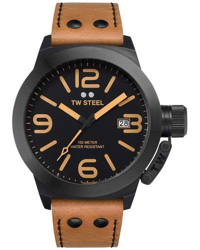 TW Steel 50mm Quartz Watch - Black
