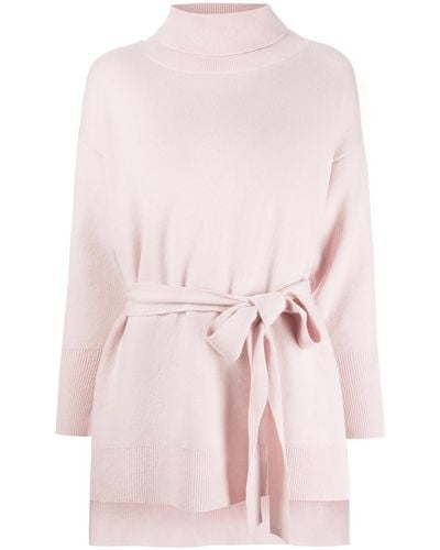 Adam Lippes Turtleneck Sweater With Belt - Pink