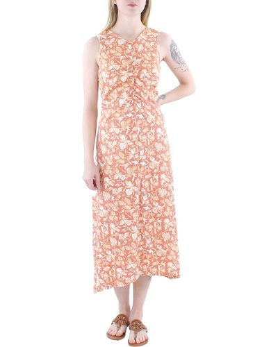 Soft Joie Elliot Floral Sleeveless Midi Dress - Pink