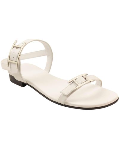 Hermès White Leather Cristal Sandals