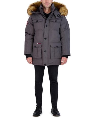 canada weather gear Faux Fur Heavyweight Parka Coat - Gray