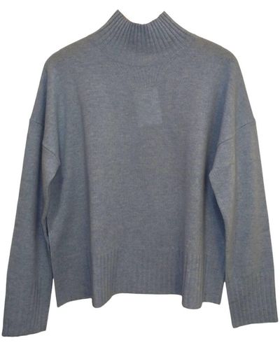 Kinross Cashmere Turtleneck Sweater - Blue