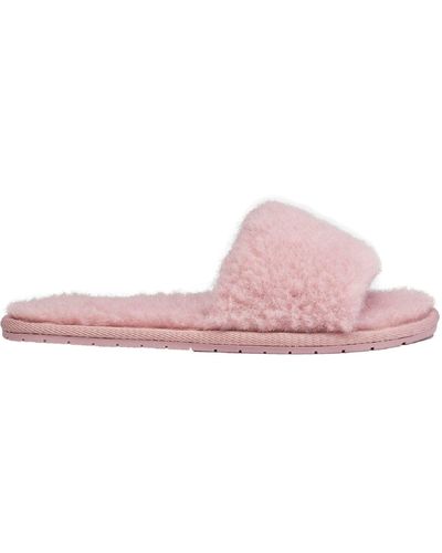 Splendid Carmen Faux Shearling Wool Blend Slide Slippers - Pink