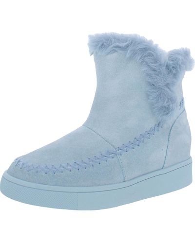 Aqua College Anka Suede Faux Fur Winter & Snow Boots - Blue