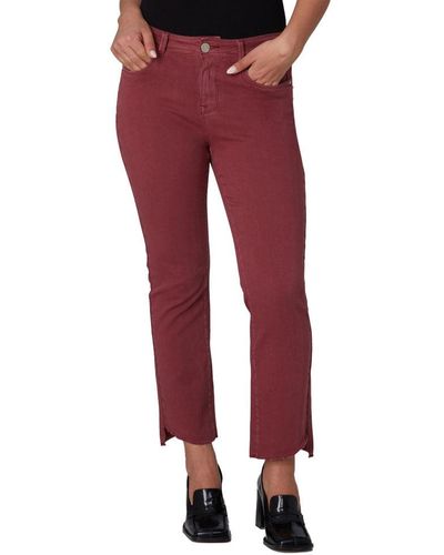 Lola Jeans Kate-mo High Rise Slim Jeans - Red