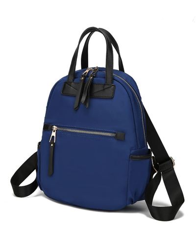 MKF Collection by Mia K Greer Nylon Backpack - Blue