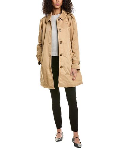 Ellen Tracy Medium Trench Coat - Natural