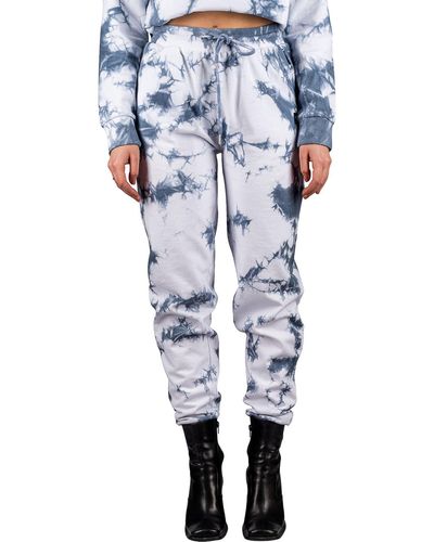 Silver Jeans Co. Tie Dye Ribbed jogger Pants - Blue