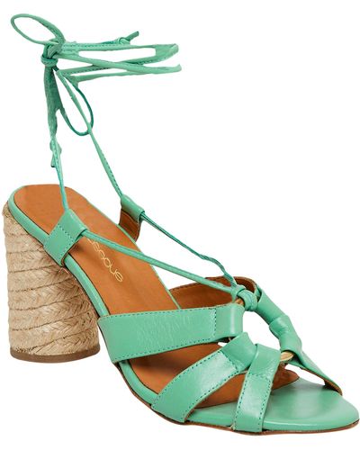Andre Assous MAGGIE Lace Up Espadrille Heel - Green