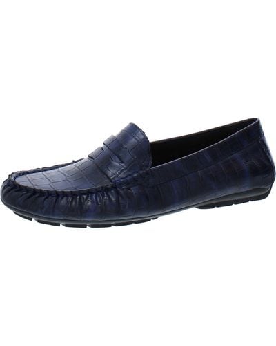 Louis vuitton Men Loafers in blue crocodile stylished leather// New!
