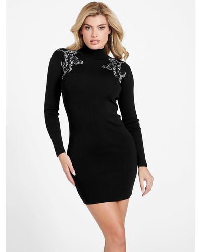 Guess Factory Monica Turtleneck Sweater Dress - Black