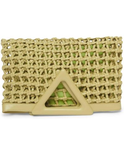 Chinese Laundry Avalon Woven Fold-over Clutch - Metallic