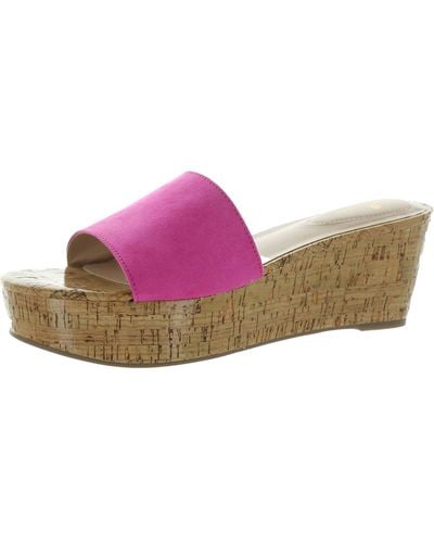 Bandolino Kennie 2 Slip On Dressy Wedge Sandals - Pink