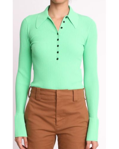 A.L.C. Eleanor Rib Knit Sweater - Green