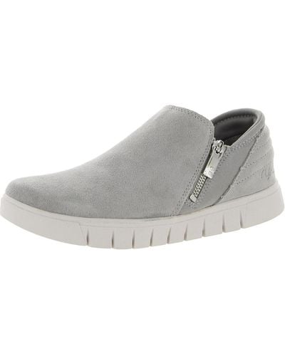 Ryka Hensley Zip Suede Lifestyle Athletic And Training Shoes - Gray