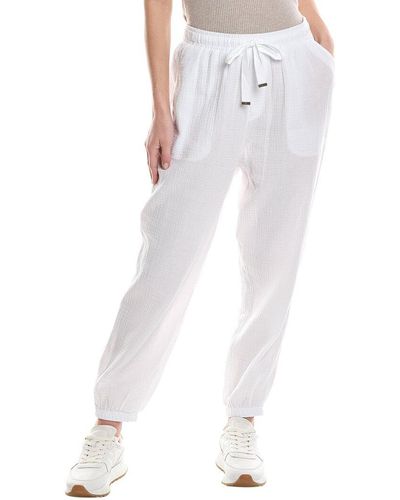 Johnny Was Gauze Relaxed Patch Pocket Jogger - White