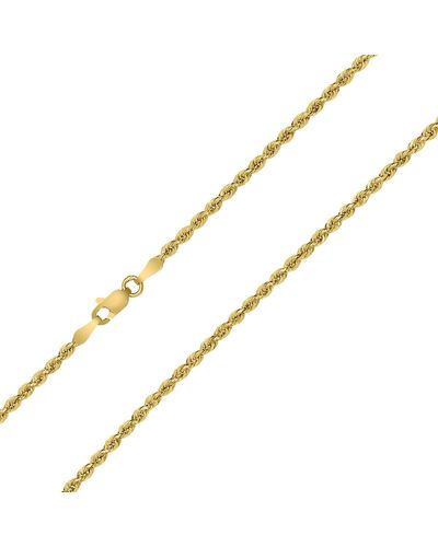 Monary 10k Gold 2mm Sparkle Rope Chain - Metallic