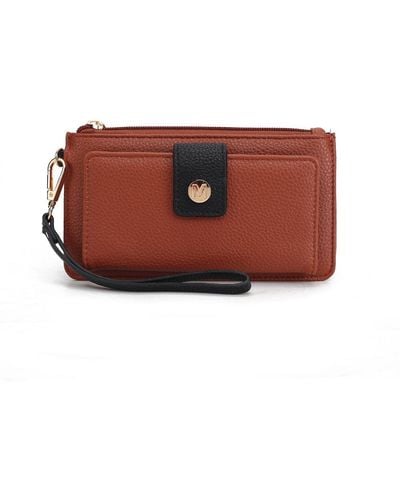 MKF Collection by Mia K Mkf Collection Olympe Vegan Leather Wristlet Wallet By Mia K - Red