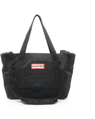 HUNTER Medium Handbag Tote Bag Nylon 2way - Black