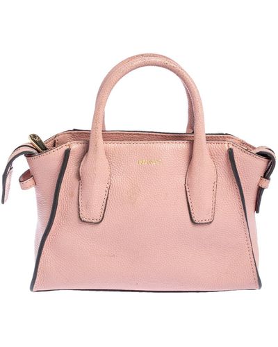 DKNY Leather Chelsea Satchel - Pink