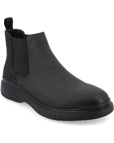 Thomas & Vine Tilton Water Resistant Plain Toe Chelsea Boot - Black