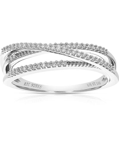 Vir Jewels 1/6 Cttw Round Lab Grown Diamond Engagement Ring .925 Sterling Prong Set - Metallic