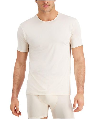 Alfani Air Mesh Crewneck T-shirt - White