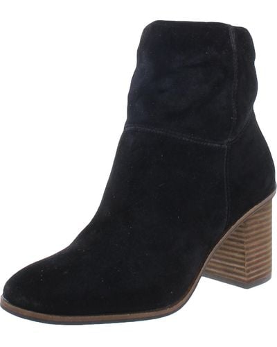 Lucky Brand Jicole Suede Slip On Ankle Boots - Black