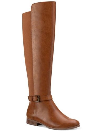 Style & Co. Kimmball Solid Stretch Over-the-knee Boots - Brown