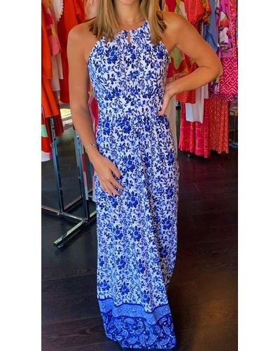 Jude Connally Floral-paisley Mia Maxi Dress - Blue