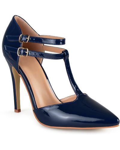 Navy blue wide outlet width heels