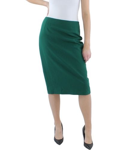 Le Suit Knee-length Business Pencil Skirt - Green