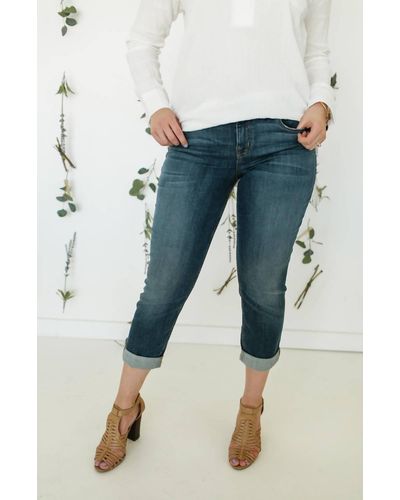 Level 99 Lily Midrise Skinny Crop Jean In Blue