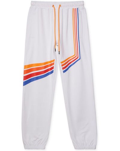 Wesc Cotton Striped jogger Pants - White