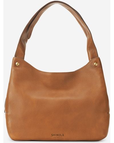 Shinola The Snap Tan Natural Grain Leather Shoulder Bag 20217385 - Brown