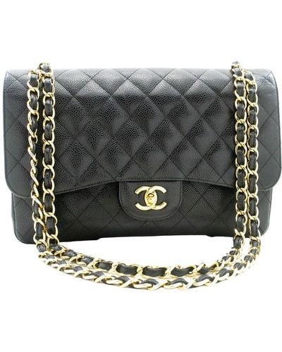 Chanel Timeless/classique Leather Shoulder Bag (pre-owned) - Black