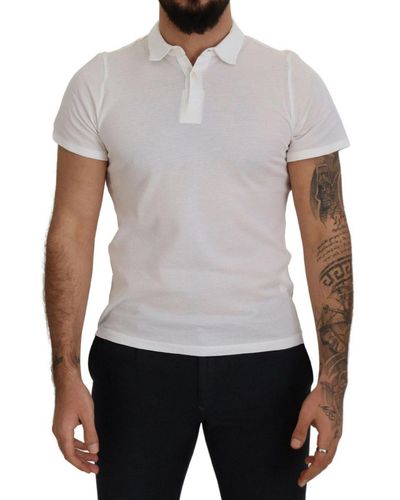 Fradi Cotton Colla Short Sleeves Polo T-shirt - White