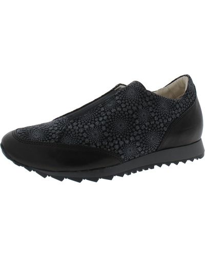 Amalfi by Rangoni Maya Faux Leather Slip On Fashion Sneakers - Black