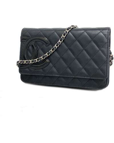 Chanel Cambon Leather Wallet (pre-owned) - Gray