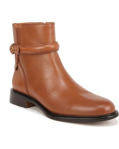 Franco Sarto Elese Leather Ankle Booties - Brown