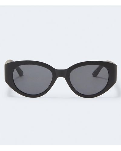 Aéropostale Retro Oval Sunglasses - Black