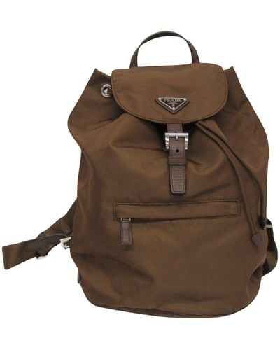 Prada Synthetic Backpack Bag (pre-owned) - Brown