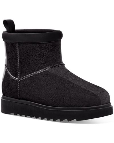 Koolaburra Koola Clear Mini Ankle Slip On Winter & Snow Boots - Black