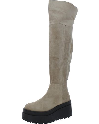 Free People Tall Suede Over-the-knee Boots - Gray