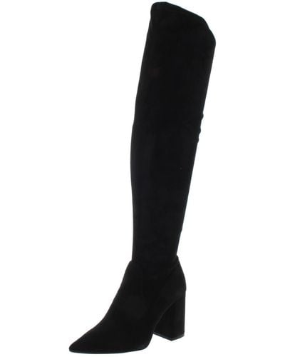 Steve Madden Jacoby Faux Suede Tall Over-the-knee Boots - Black
