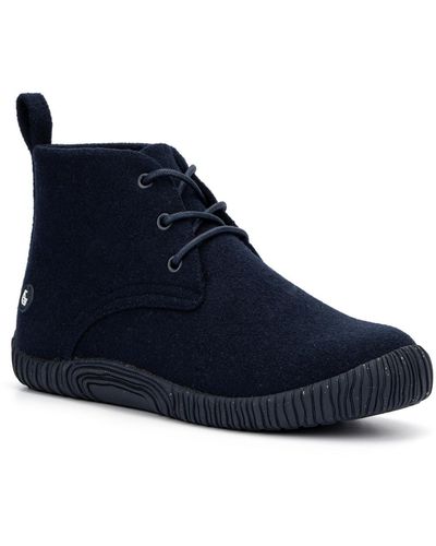 Hybrid Green Label Genesis Lace-up Wool Casual And Fashion Sneakers - Blue