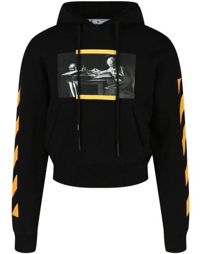 Off-White c/o Virgil Abloh caravaggio Painting Over Hoodie - Black