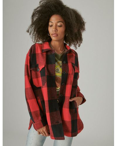 Lucky Brand Buffalo Plaid Shirt - Red Multi