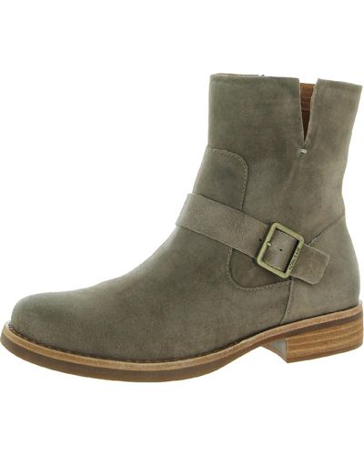 Kork-Ease Kennedy Suede Zipper Ankle Boots - Green