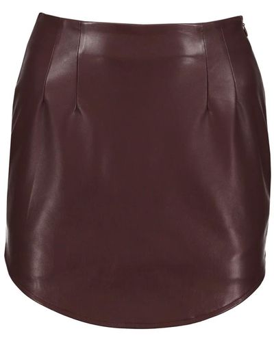 Bishop + Young Marcela Vegan Leather Skirt - Purple
